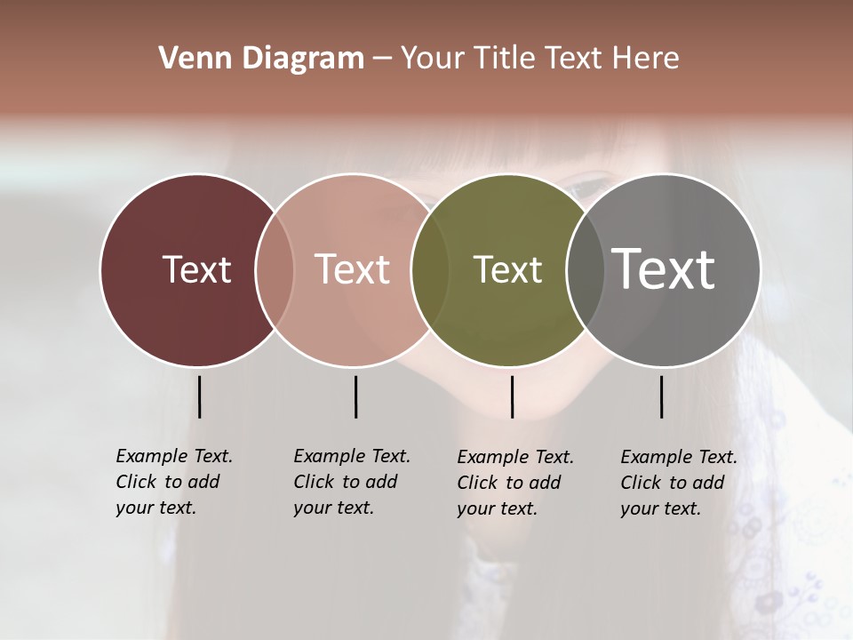 A Young Girl With Long Brown Hair Smiles At The Camera PowerPoint Template