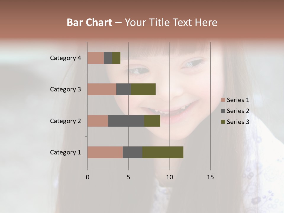 A Young Girl With Long Brown Hair Smiles At The Camera PowerPoint Template