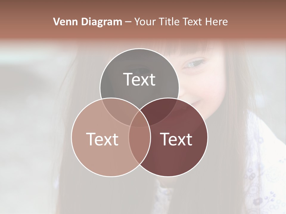 A Young Girl With Long Brown Hair Smiles At The Camera PowerPoint Template