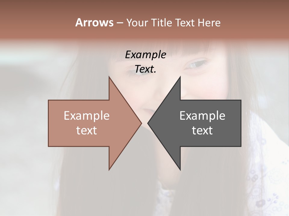 A Young Girl With Long Brown Hair Smiles At The Camera PowerPoint Template