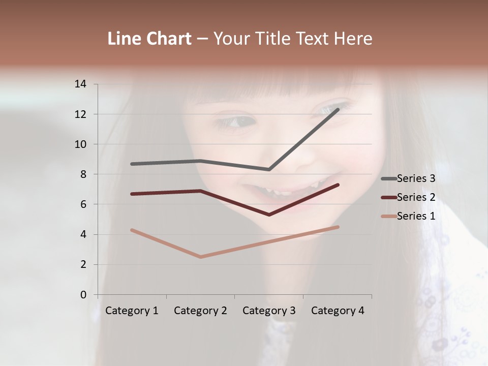 A Young Girl With Long Brown Hair Smiles At The Camera PowerPoint Template