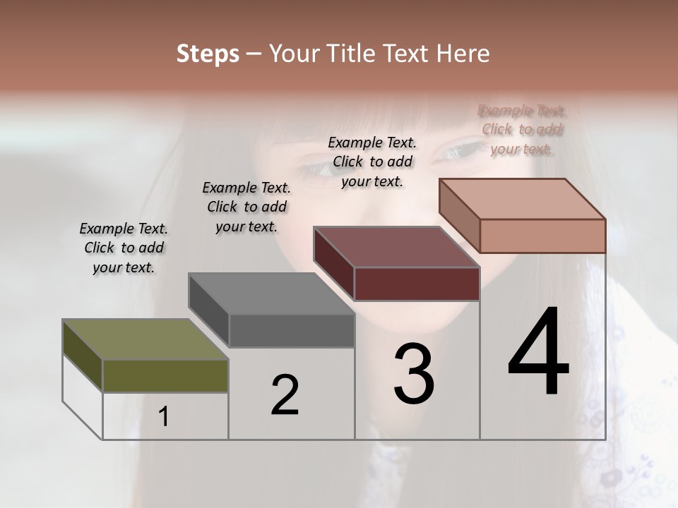 A Young Girl With Long Brown Hair Smiles At The Camera PowerPoint Template