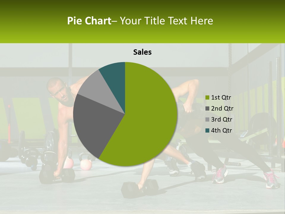 A Man And A Woman Doing Push Ups With Dumbbells PowerPoint Template