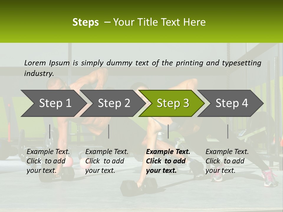A Man And A Woman Doing Push Ups With Dumbbells PowerPoint Template