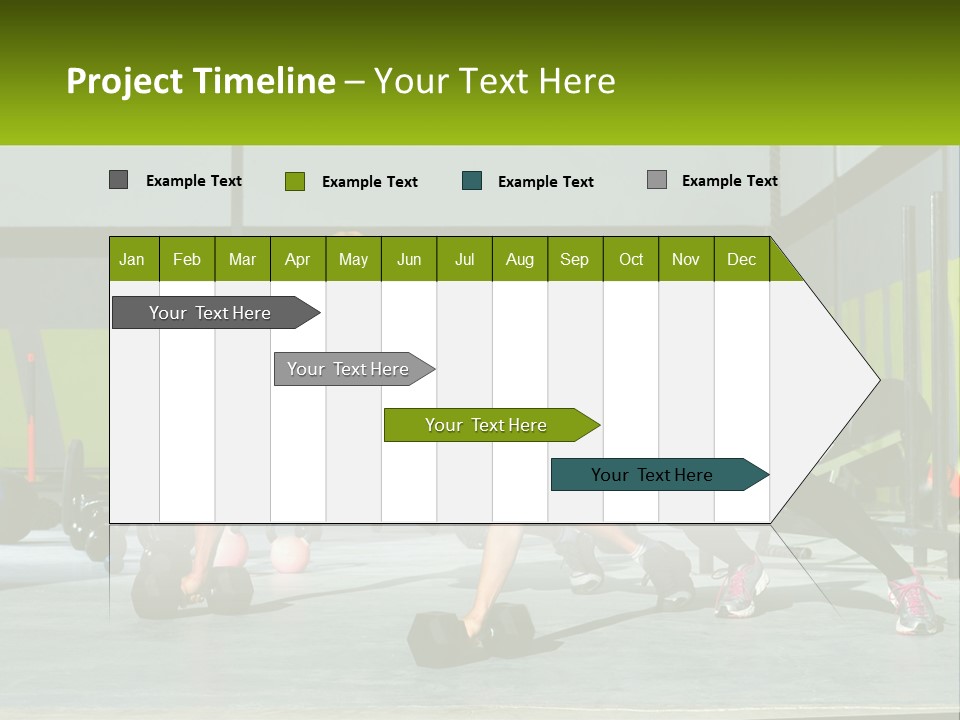 A Man And A Woman Doing Push Ups With Dumbbells PowerPoint Template