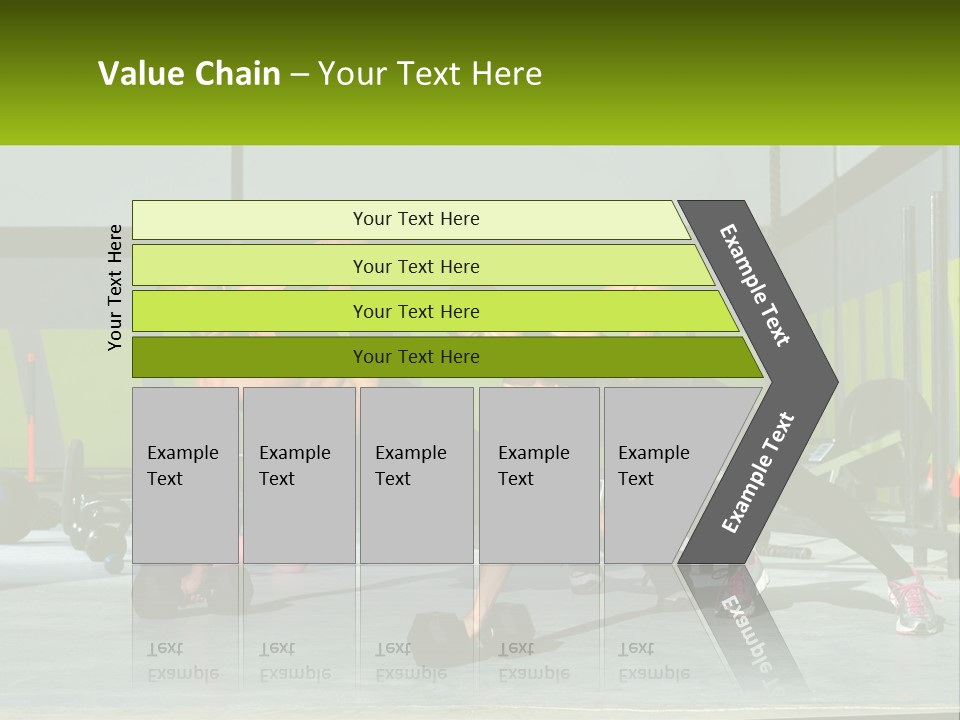 A Man And A Woman Doing Push Ups With Dumbbells PowerPoint Template