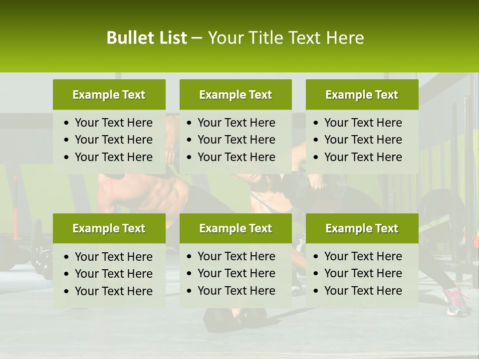 A Man And A Woman Doing Push Ups With Dumbbells PowerPoint Template