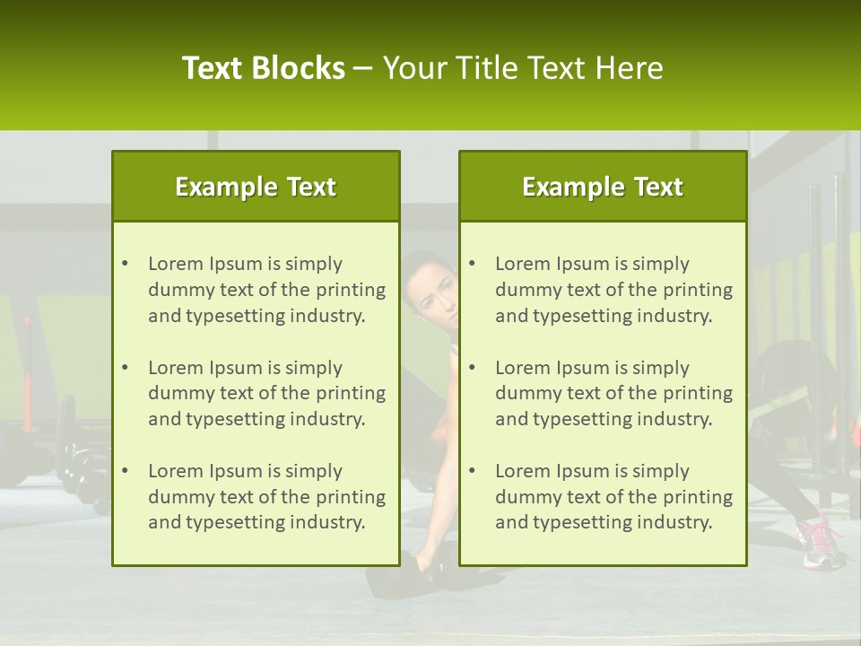 A Man And A Woman Doing Push Ups With Dumbbells PowerPoint Template