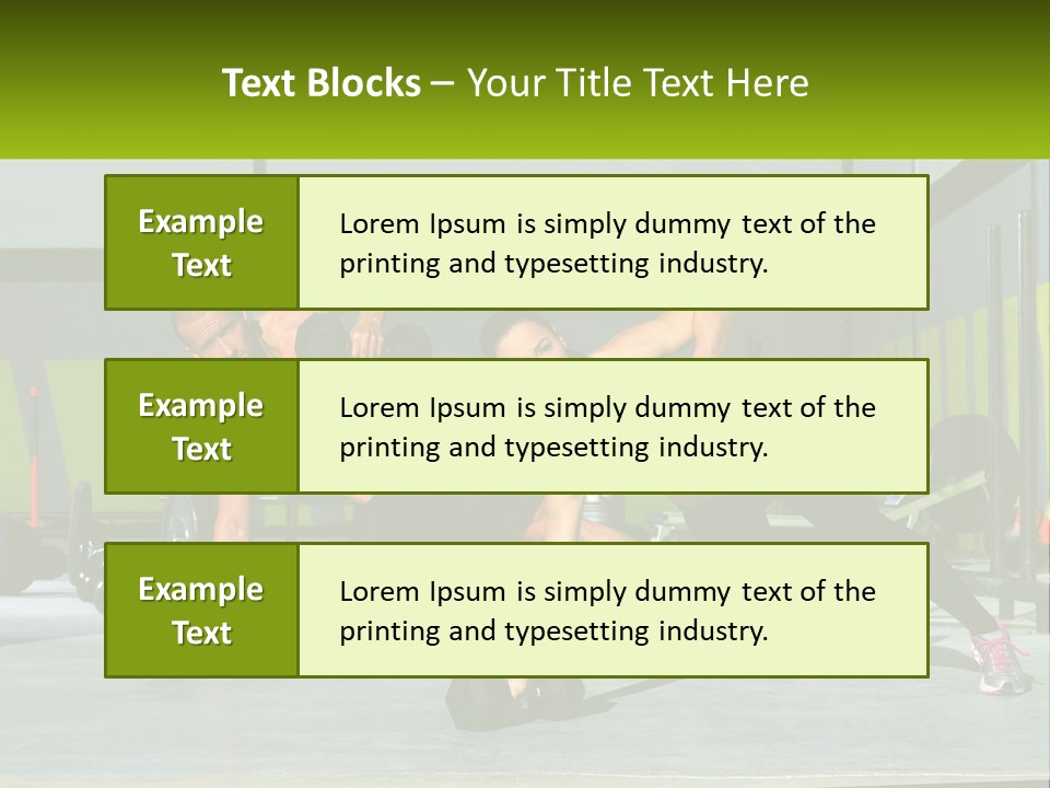 A Man And A Woman Doing Push Ups With Dumbbells PowerPoint Template