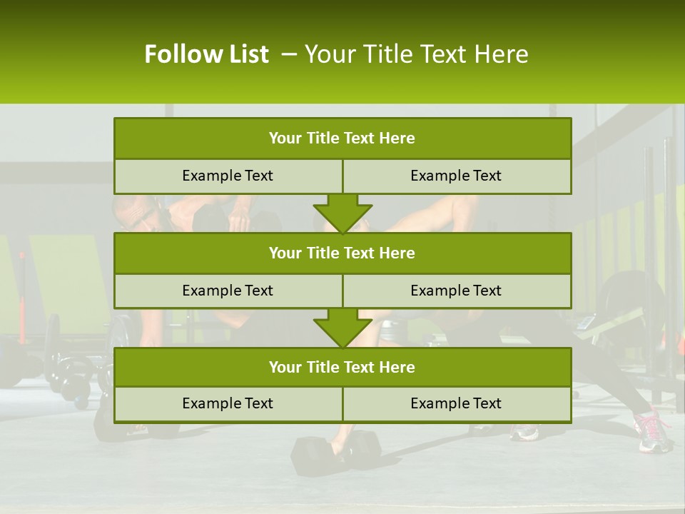 A Man And A Woman Doing Push Ups With Dumbbells PowerPoint Template