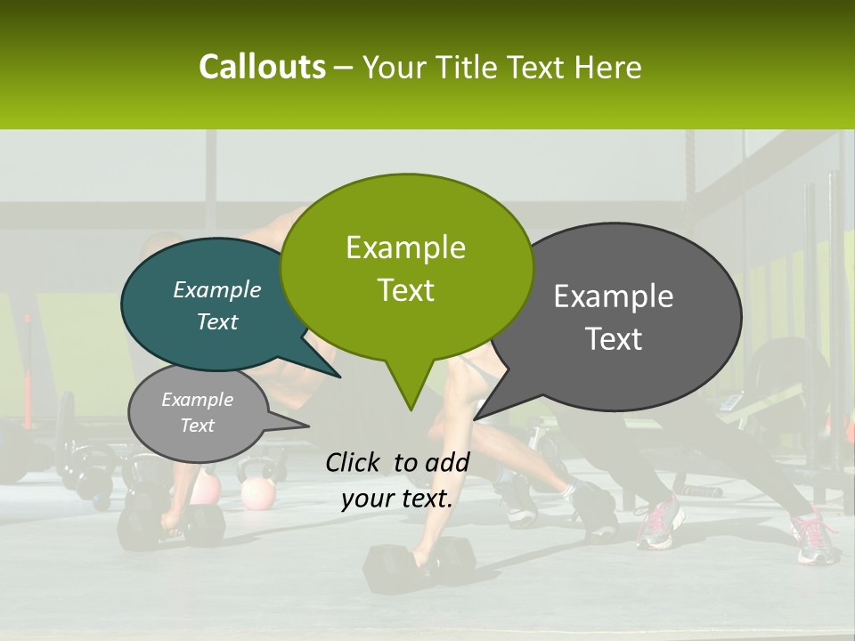 A Man And A Woman Doing Push Ups With Dumbbells PowerPoint Template