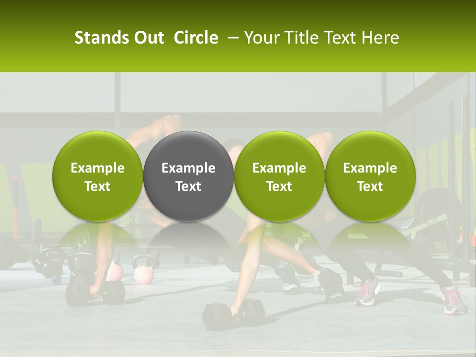 A Man And A Woman Doing Push Ups With Dumbbells PowerPoint Template