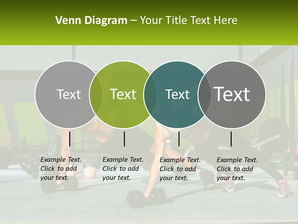 A Man And A Woman Doing Push Ups With Dumbbells PowerPoint Template