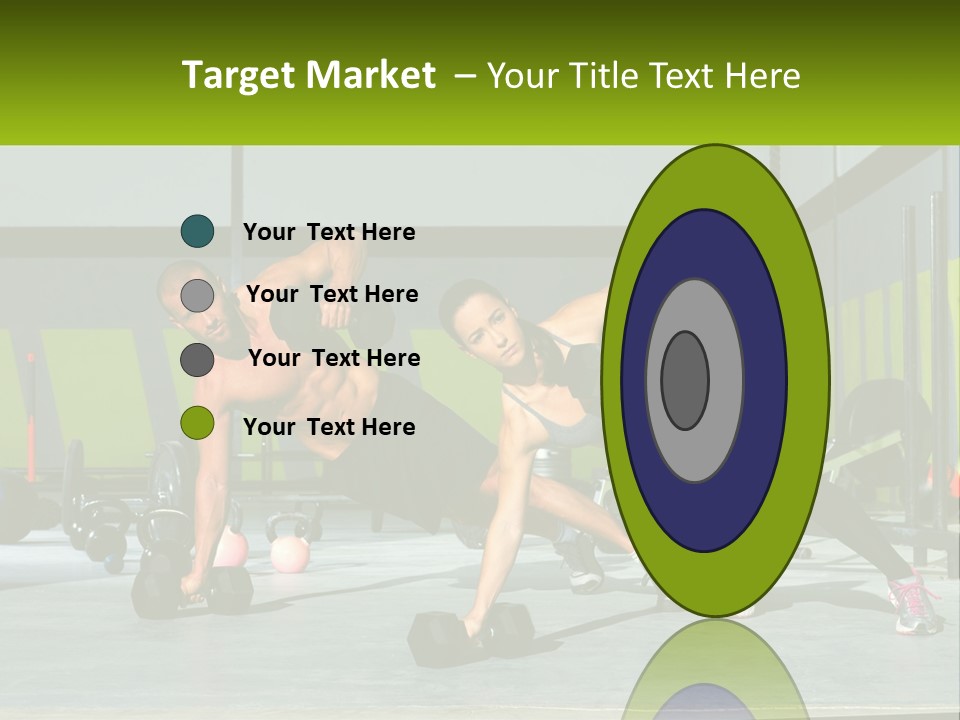 A Man And A Woman Doing Push Ups With Dumbbells PowerPoint Template