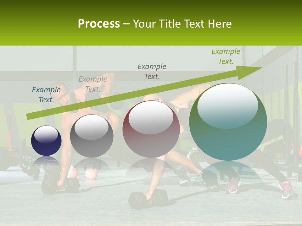 A Man And A Woman Doing Push Ups With Dumbbells PowerPoint Template