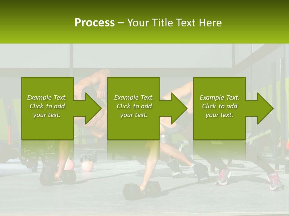 A Man And A Woman Doing Push Ups With Dumbbells PowerPoint Template