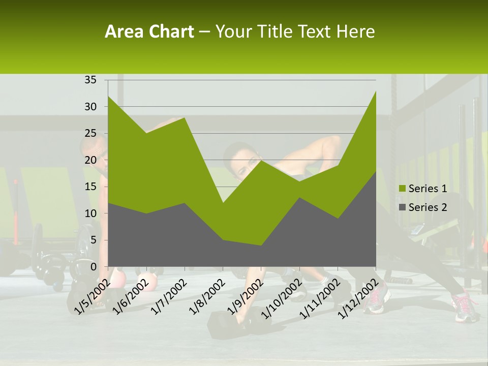 A Man And A Woman Doing Push Ups With Dumbbells PowerPoint Template