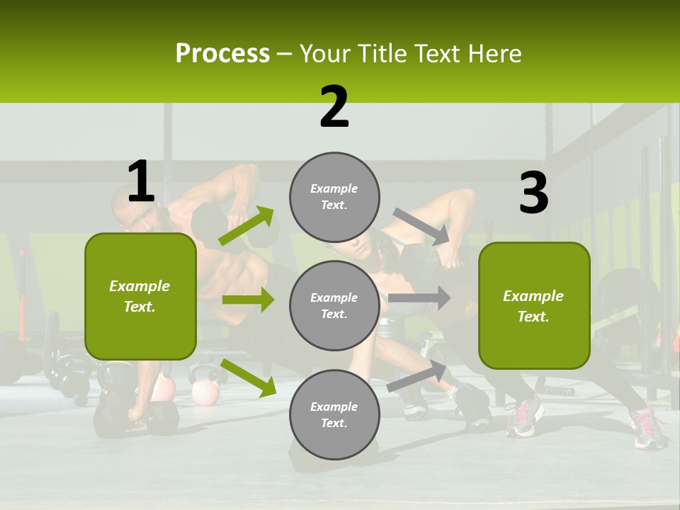 A Man And A Woman Doing Push Ups With Dumbbells PowerPoint Template