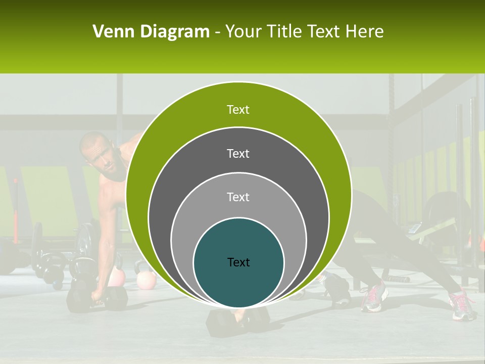 A Man And A Woman Doing Push Ups With Dumbbells PowerPoint Template