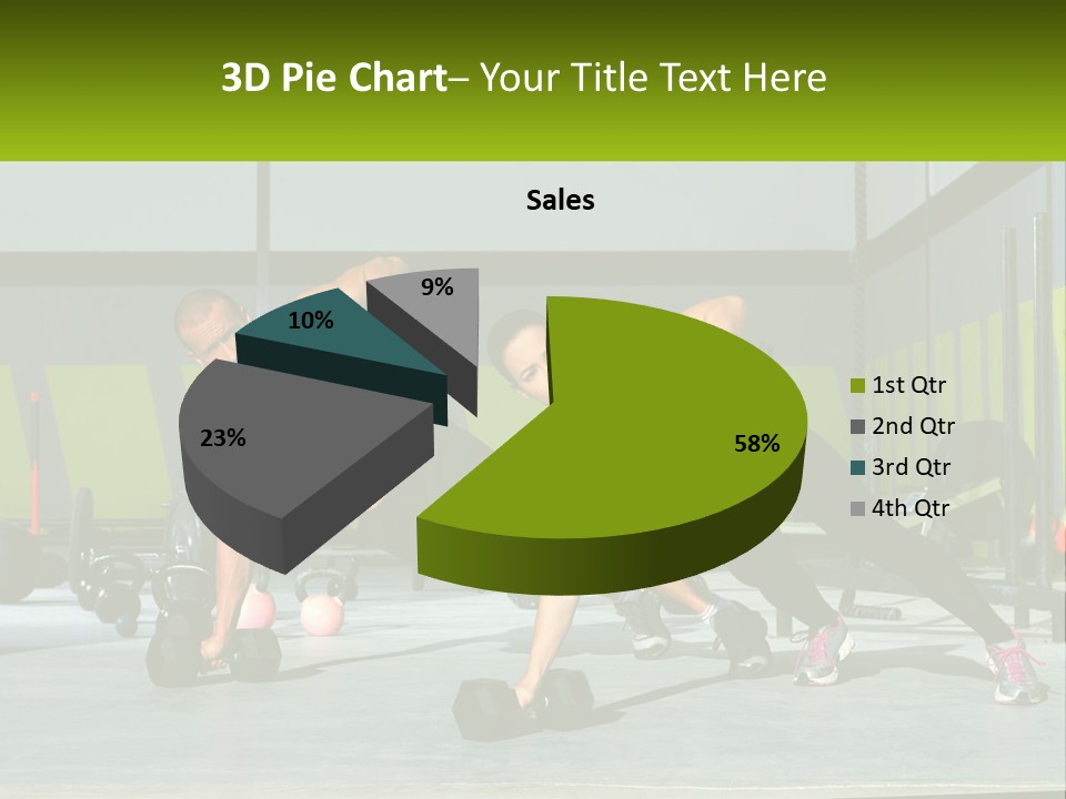 A Man And A Woman Doing Push Ups With Dumbbells PowerPoint Template