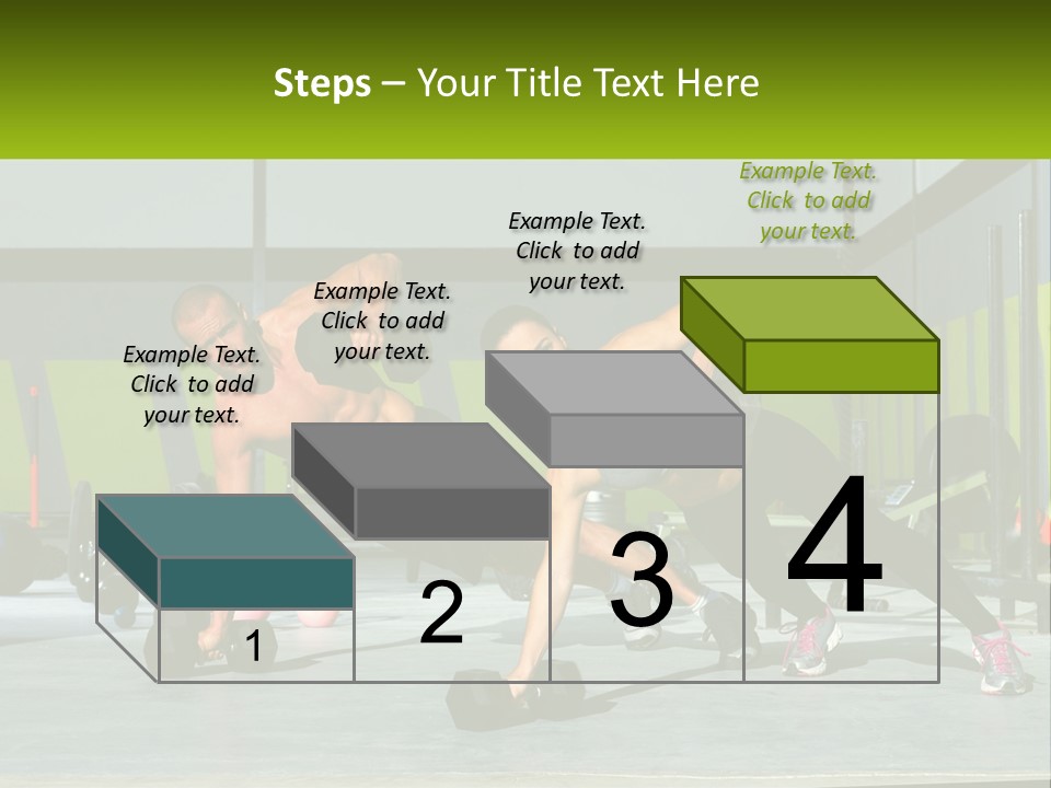 A Man And A Woman Doing Push Ups With Dumbbells PowerPoint Template