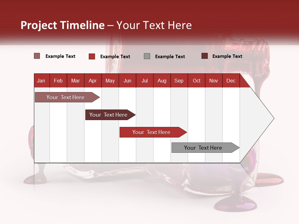 Two Bottles Of Nail Polish With Red And Purple Colors PowerPoint Template