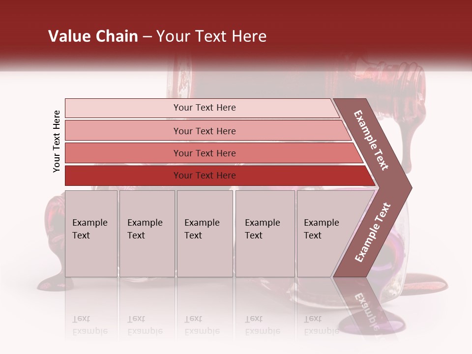 Two Bottles Of Nail Polish With Red And Purple Colors PowerPoint Template