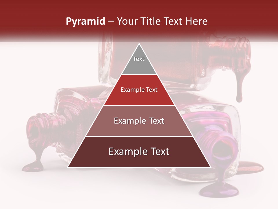 Two Bottles Of Nail Polish With Red And Purple Colors PowerPoint Template