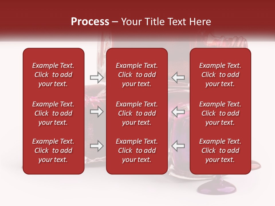 Two Bottles Of Nail Polish With Red And Purple Colors PowerPoint Template