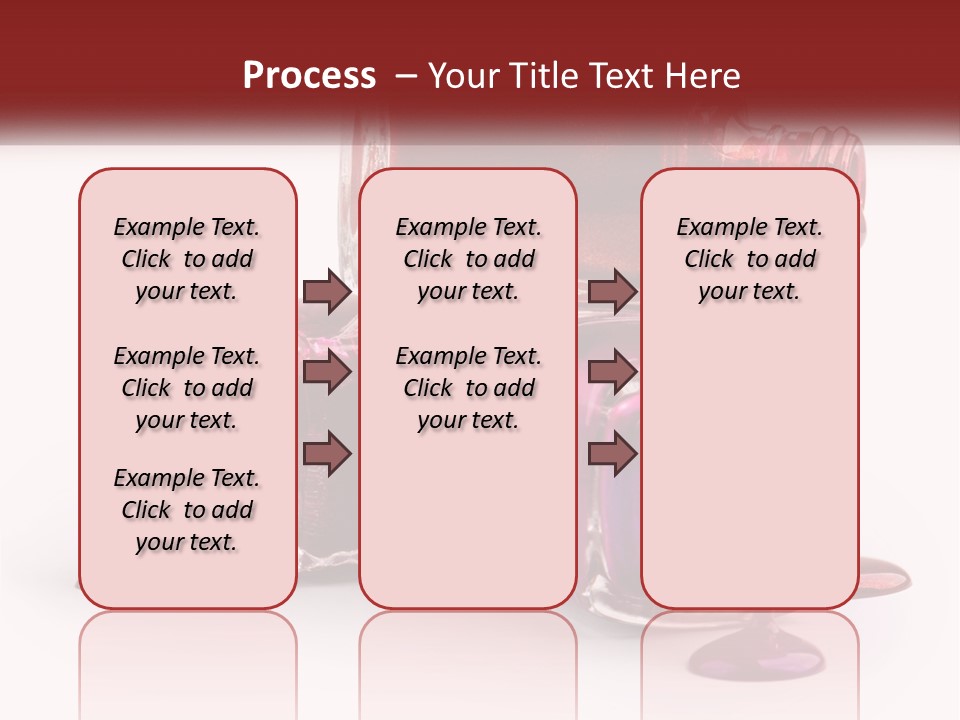 Two Bottles Of Nail Polish With Red And Purple Colors PowerPoint Template