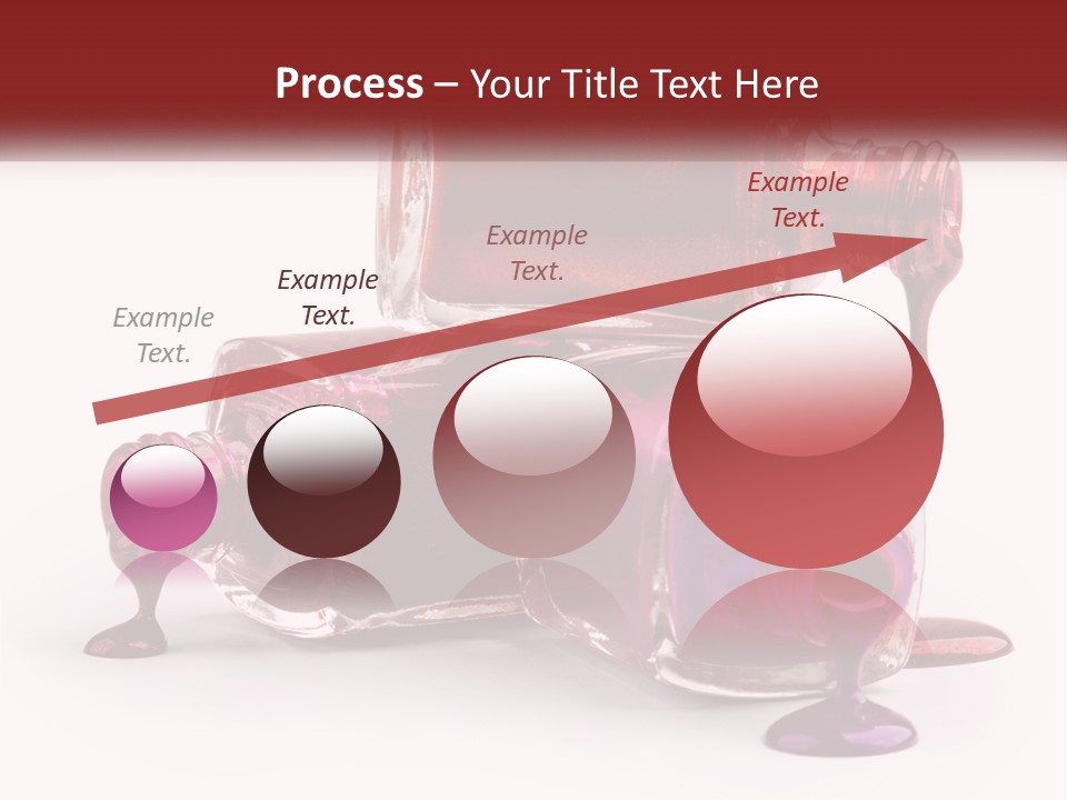 Two Bottles Of Nail Polish With Red And Purple Colors PowerPoint Template