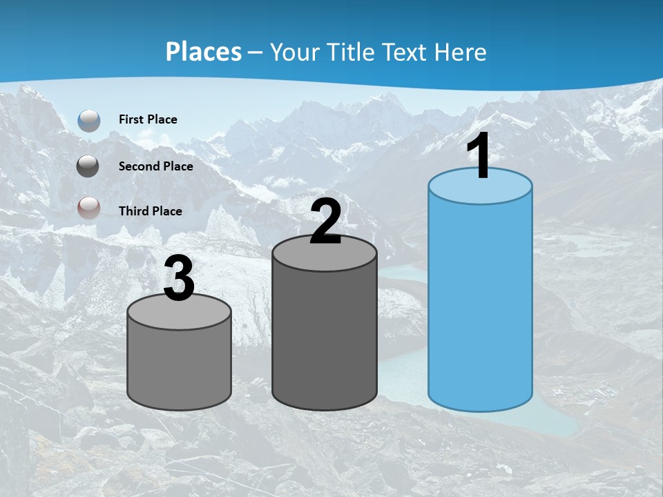 A Mountain Range With A Lake In The Middle Of It PowerPoint Template