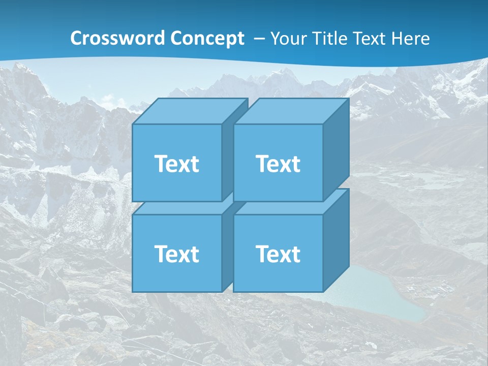 A Mountain Range With A Lake In The Middle Of It PowerPoint Template