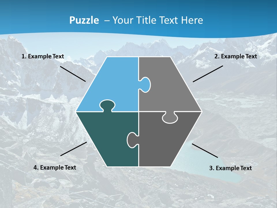 A Mountain Range With A Lake In The Middle Of It PowerPoint Template