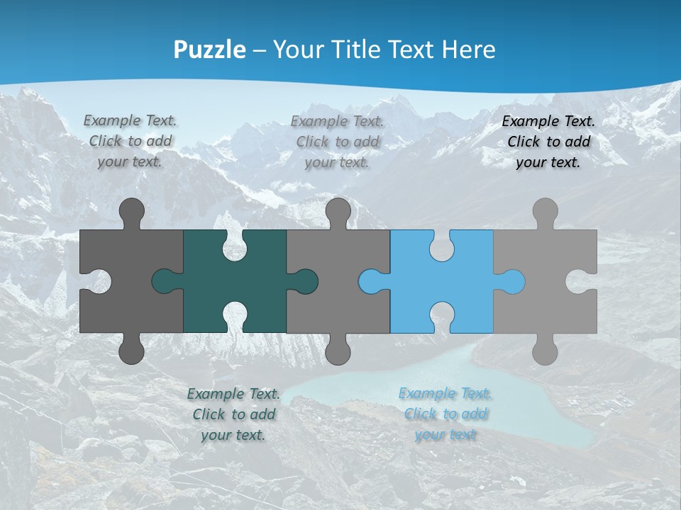 A Mountain Range With A Lake In The Middle Of It PowerPoint Template