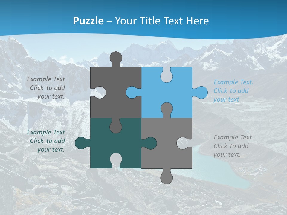 A Mountain Range With A Lake In The Middle Of It PowerPoint Template