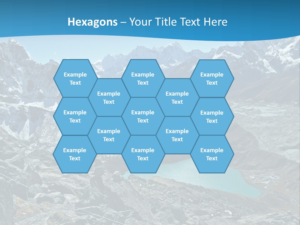 A Mountain Range With A Lake In The Middle Of It PowerPoint Template