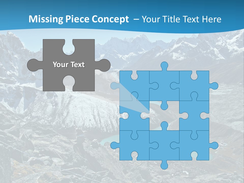 A Mountain Range With A Lake In The Middle Of It PowerPoint Template