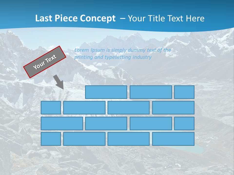 A Mountain Range With A Lake In The Middle Of It PowerPoint Template