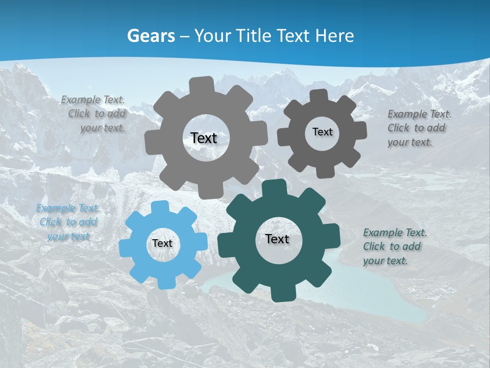A Mountain Range With A Lake In The Middle Of It PowerPoint Template