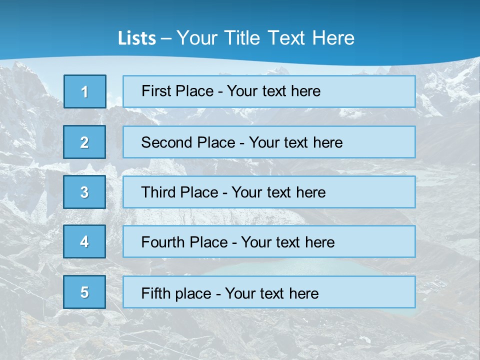 A Mountain Range With A Lake In The Middle Of It PowerPoint Template