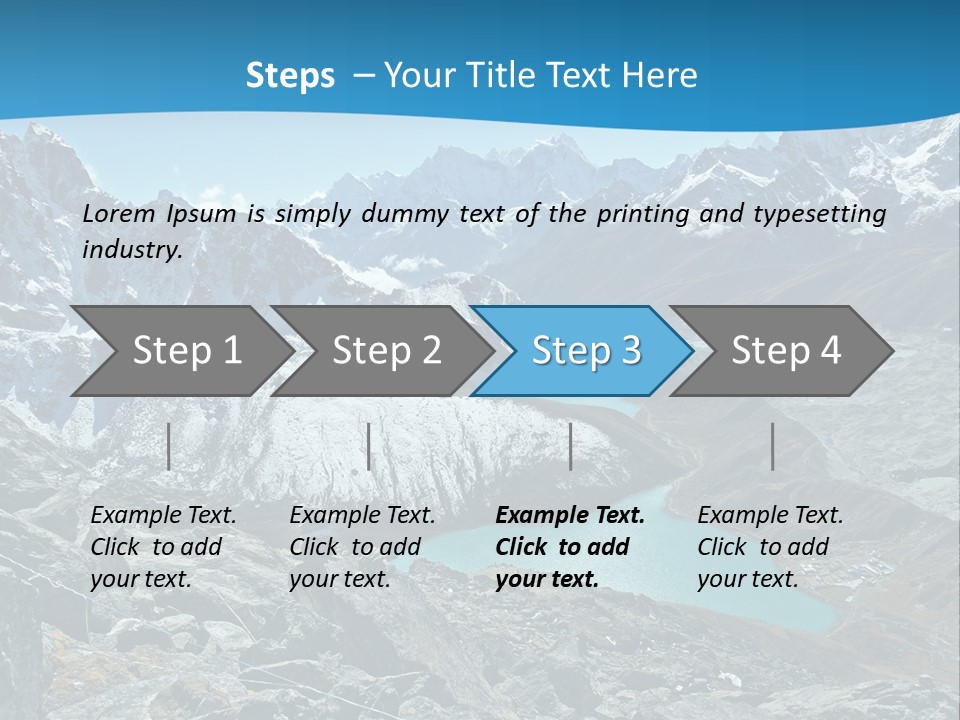A Mountain Range With A Lake In The Middle Of It PowerPoint Template