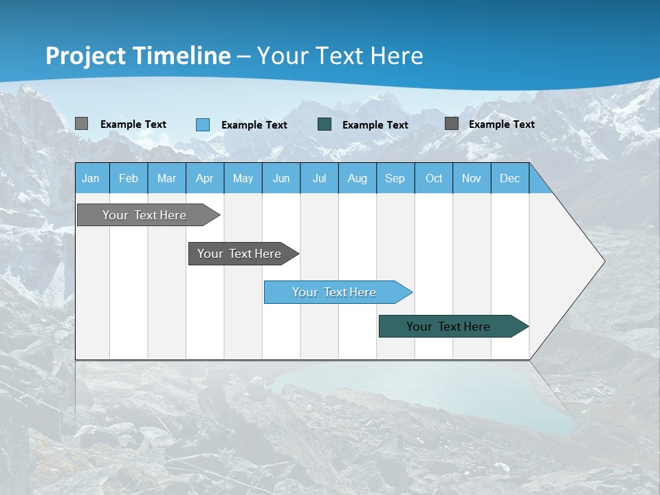 A Mountain Range With A Lake In The Middle Of It PowerPoint Template
