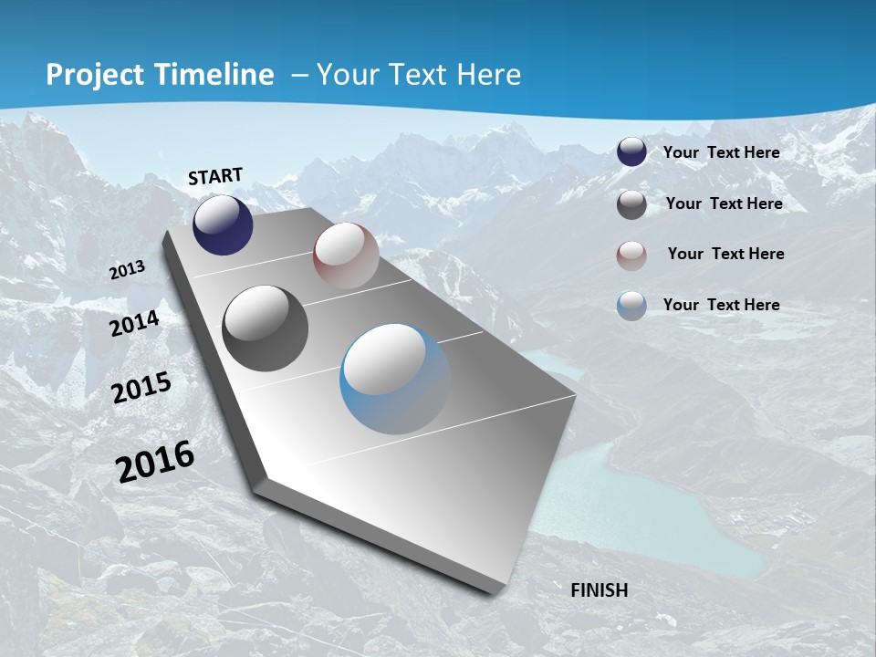 A Mountain Range With A Lake In The Middle Of It PowerPoint Template