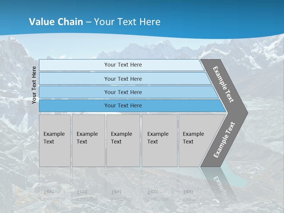 A Mountain Range With A Lake In The Middle Of It PowerPoint Template