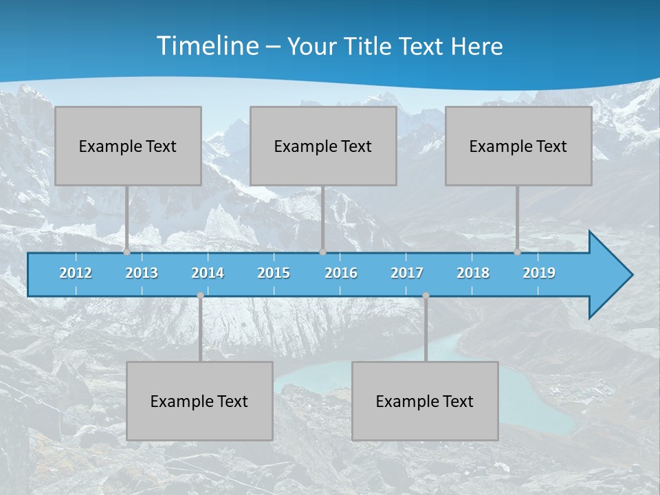 A Mountain Range With A Lake In The Middle Of It PowerPoint Template