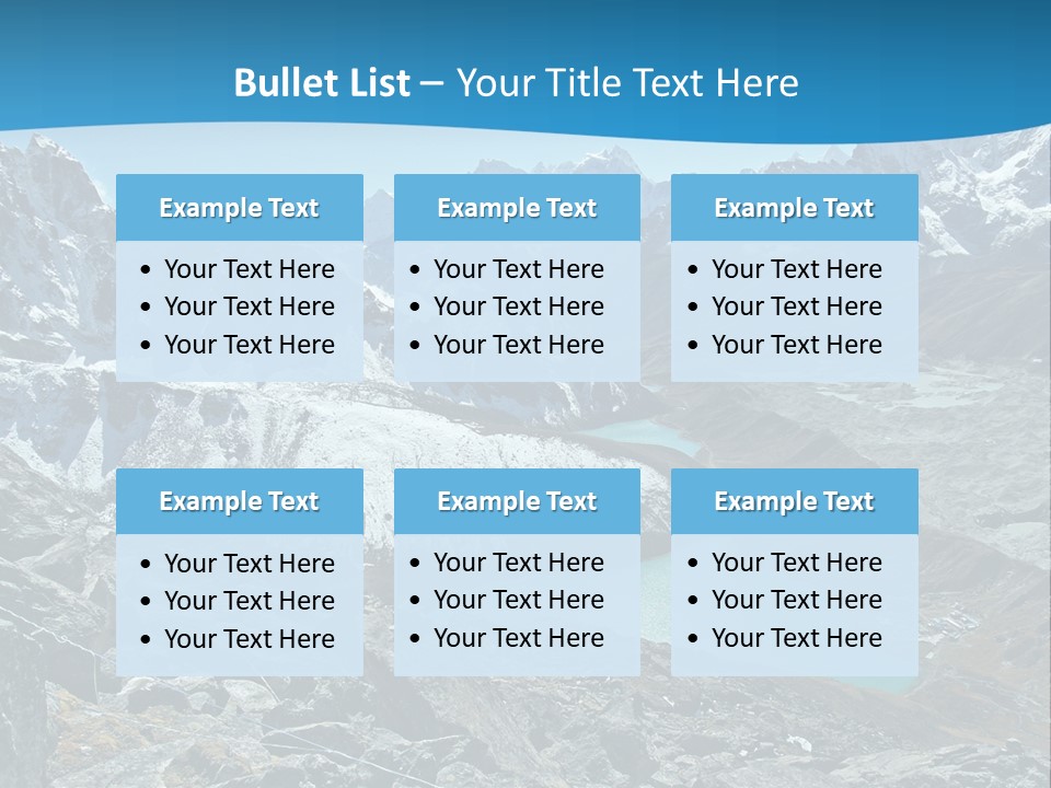 A Mountain Range With A Lake In The Middle Of It PowerPoint Template