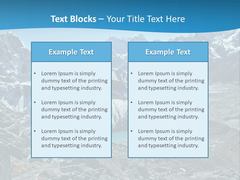 A Mountain Range With A Lake In The Middle Of It PowerPoint Template