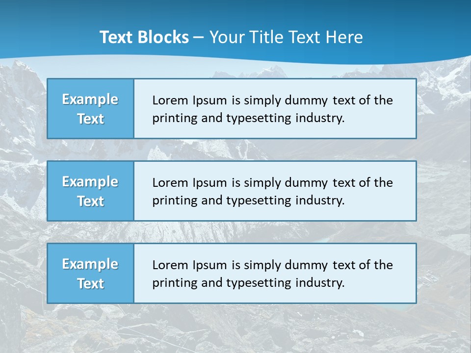 A Mountain Range With A Lake In The Middle Of It PowerPoint Template