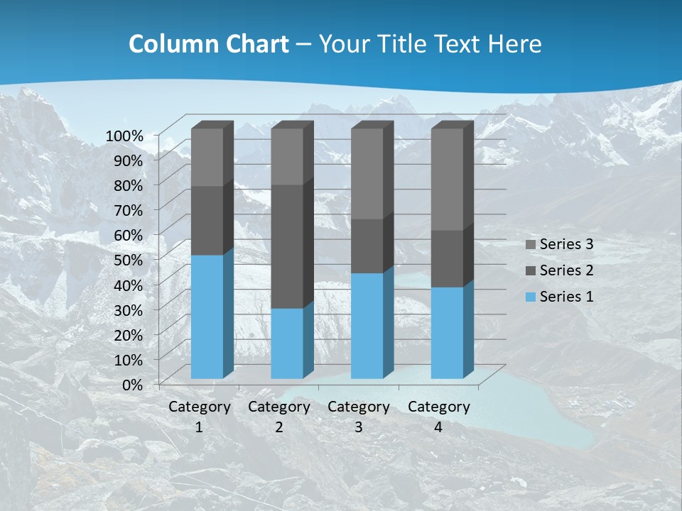 A Mountain Range With A Lake In The Middle Of It PowerPoint Template